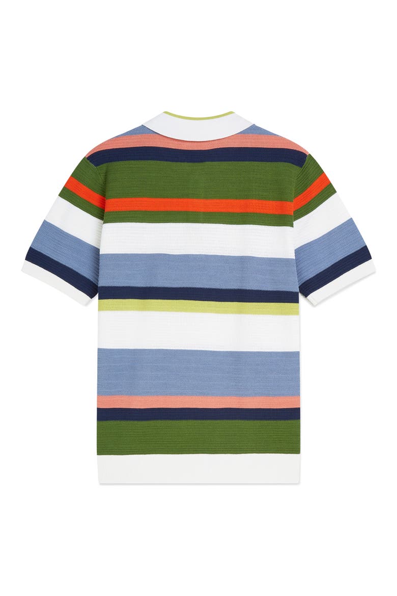 Stripe Textured Polo, Alternate, color, OFF WHITE STRIPE