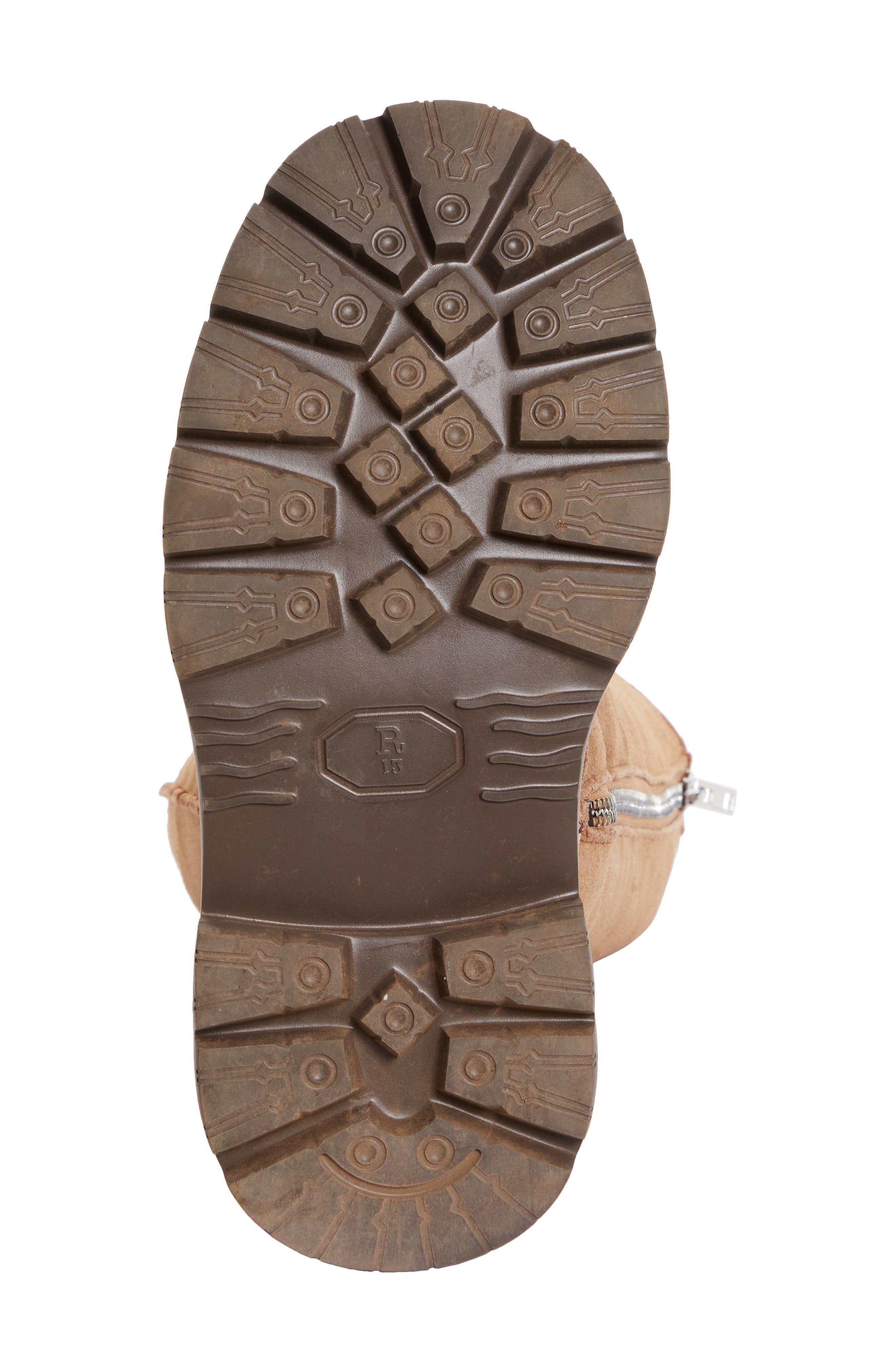 R13 Chunky Sole Tall Genuine Shearling Boot, Alternate, color, 