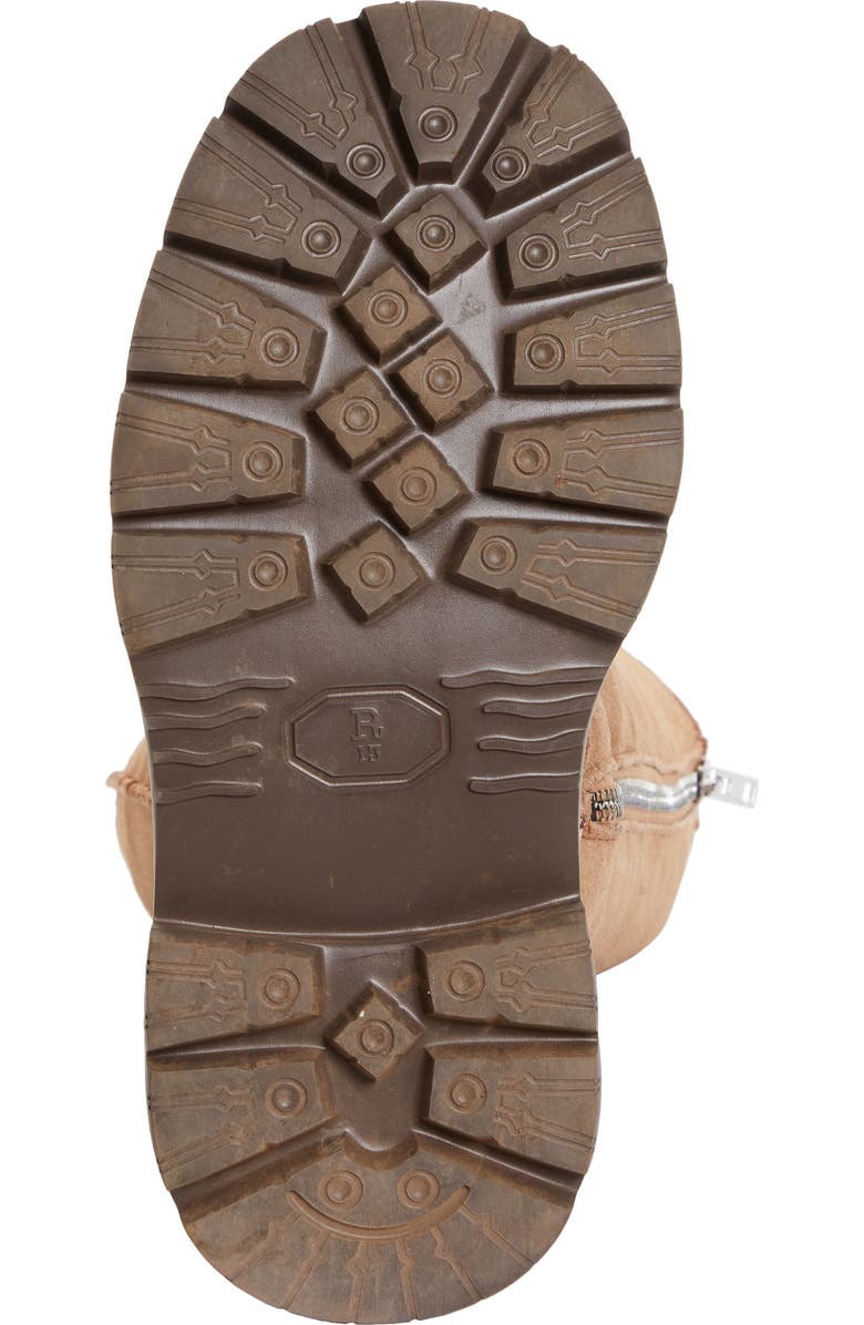 R13 Chunky Sole Tall Genuine Shearling Boot, Alternate, color,