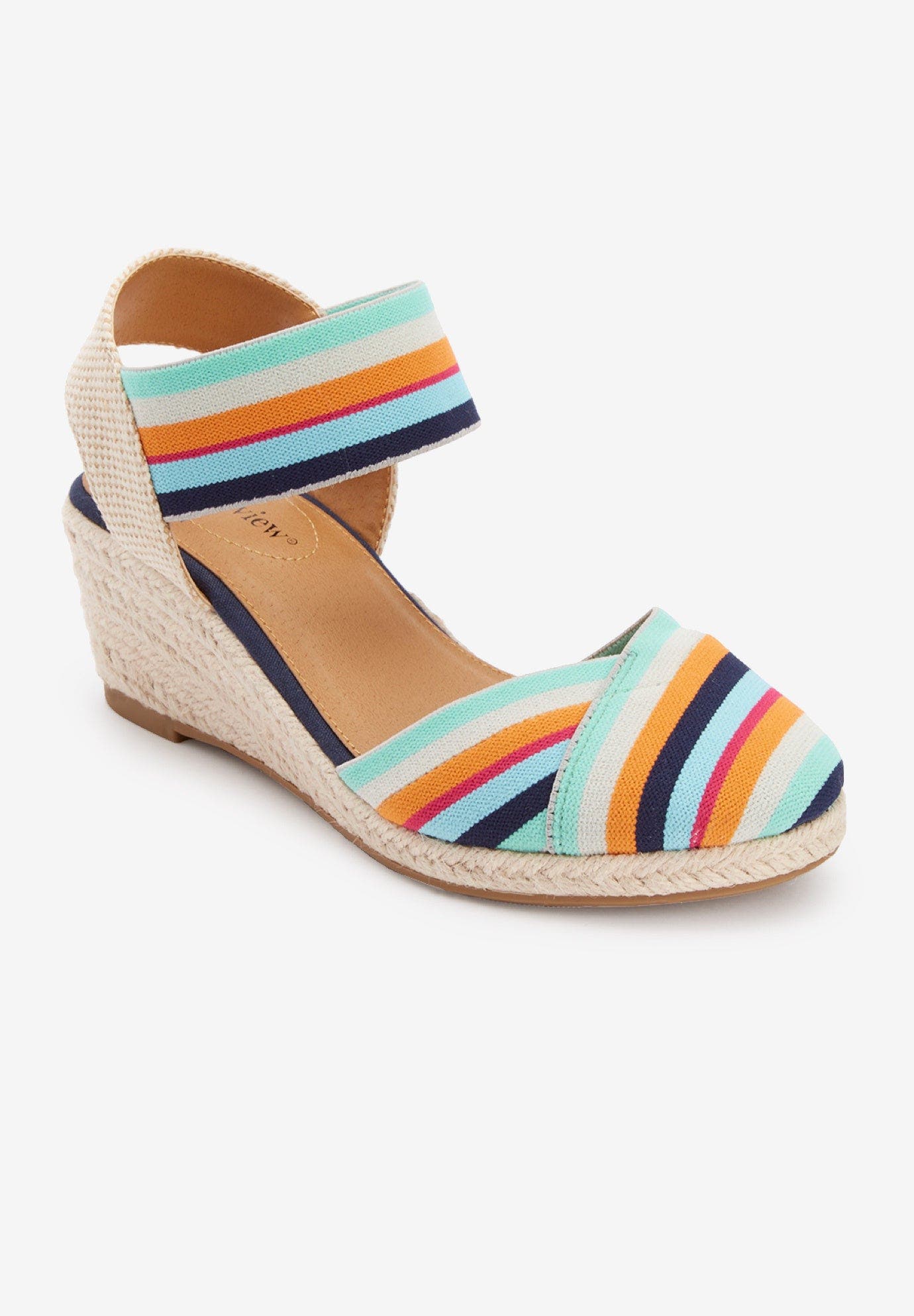 The Abra Stretch Fabric Espadrille, Alternate, color, MULTI STRIPE
