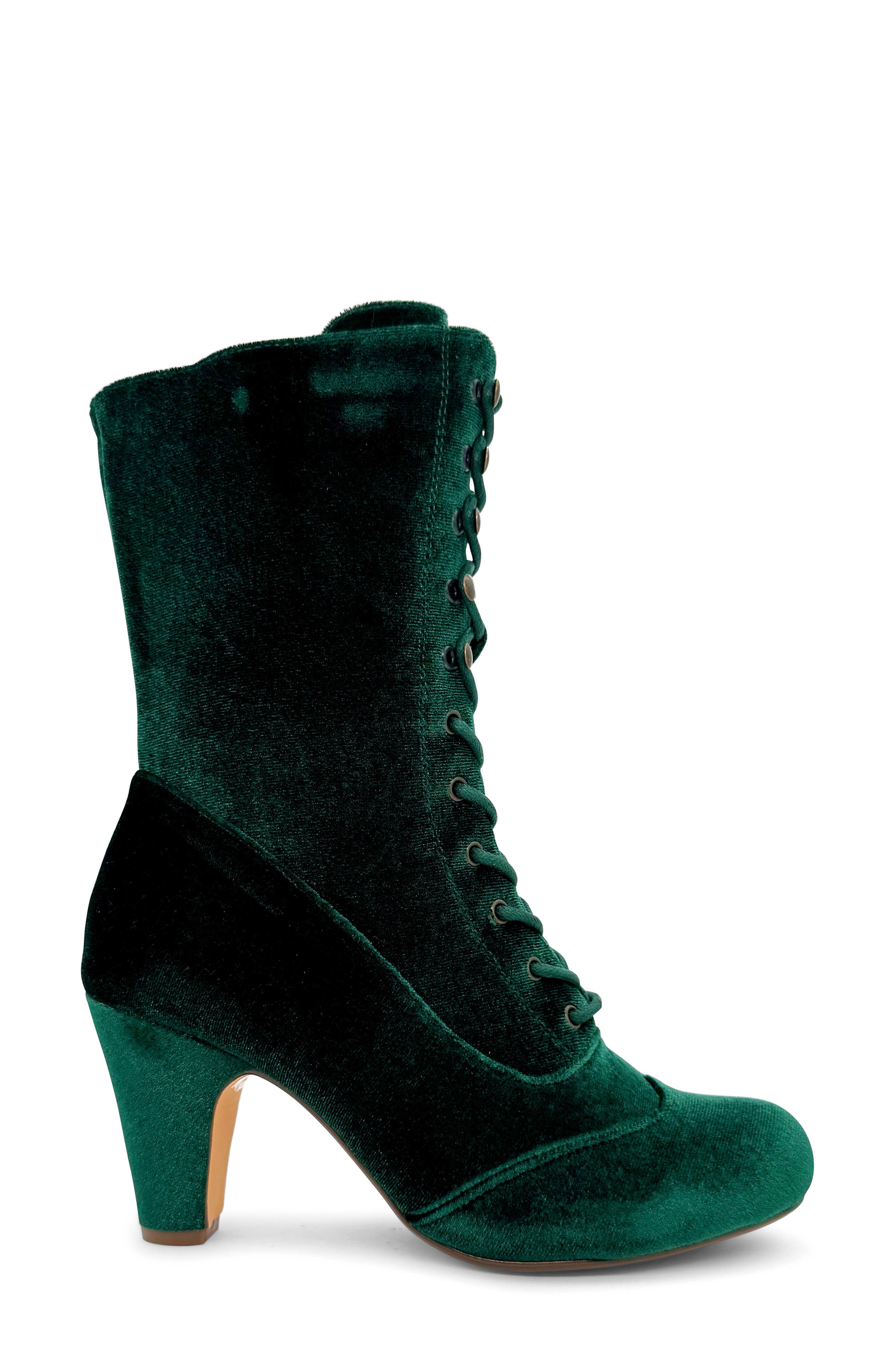 Claire Lace-Up Boot, Alternate, color, GREEN