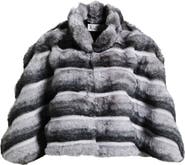 La Fiorentina Channeled Faux Fur Capelet