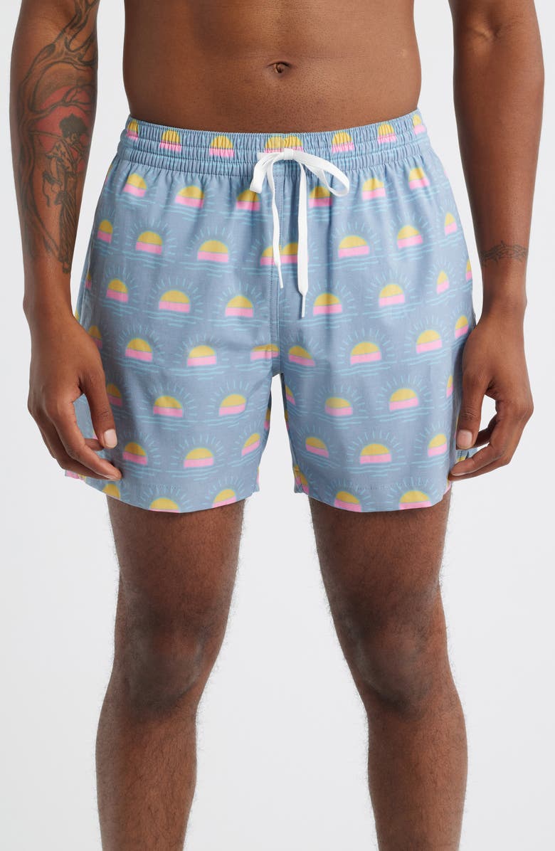 Chubbies Heat Waves Classic 5.5-Inch Swim Trunks, Main, color, Dusty Blue