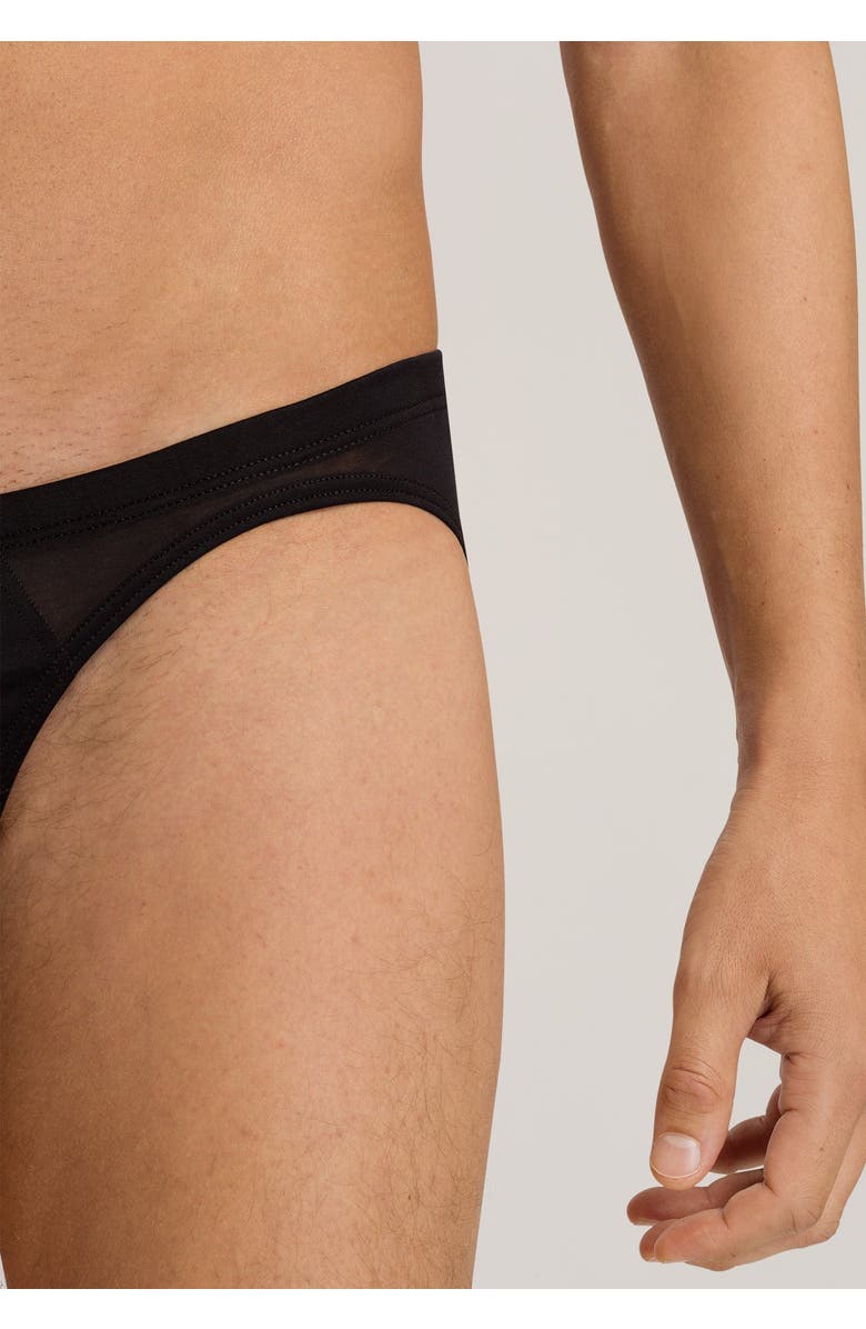 Hanro Cotton Sporty Cotton Bikini Brief, Alternate, color, Black