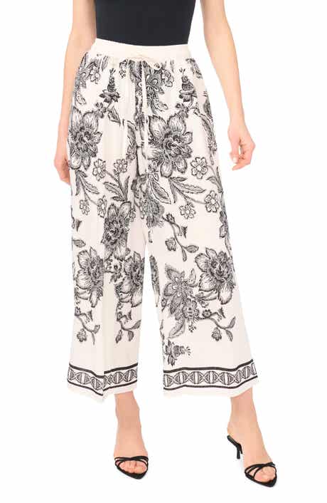 Vince Camuto Print Wide Leg Pants