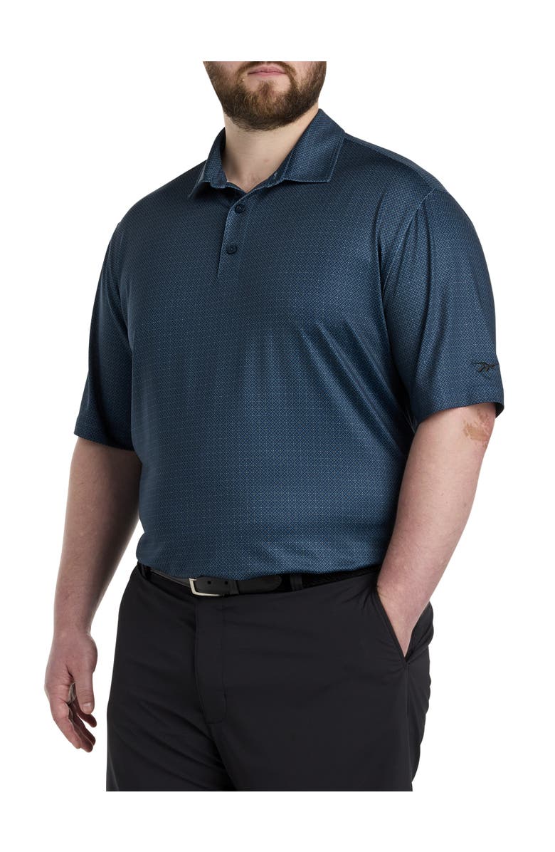 Reebok Big & Tall Geometric Print Performance Polo Shirt, Main, color,