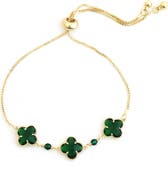 Panacea Crystal Clover Slider Bracelet
