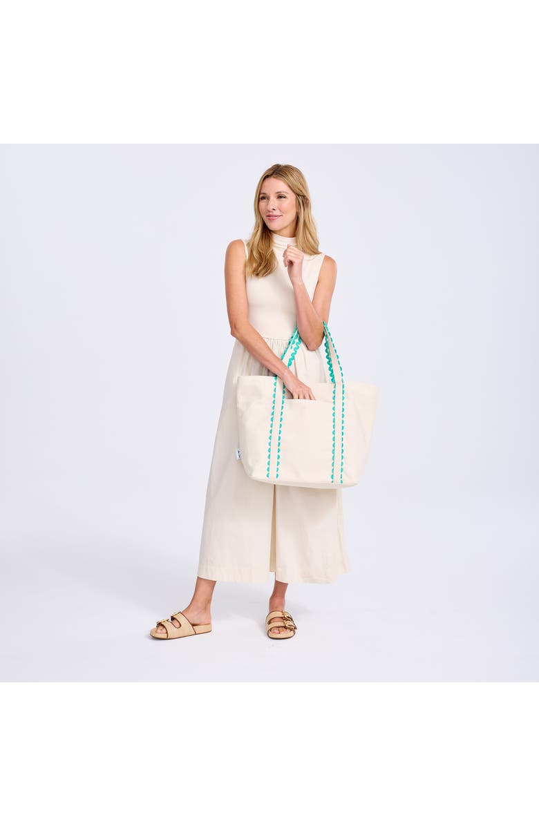 Ame & Lulu Nantucket Beach Tote, Alternate, color, Teal