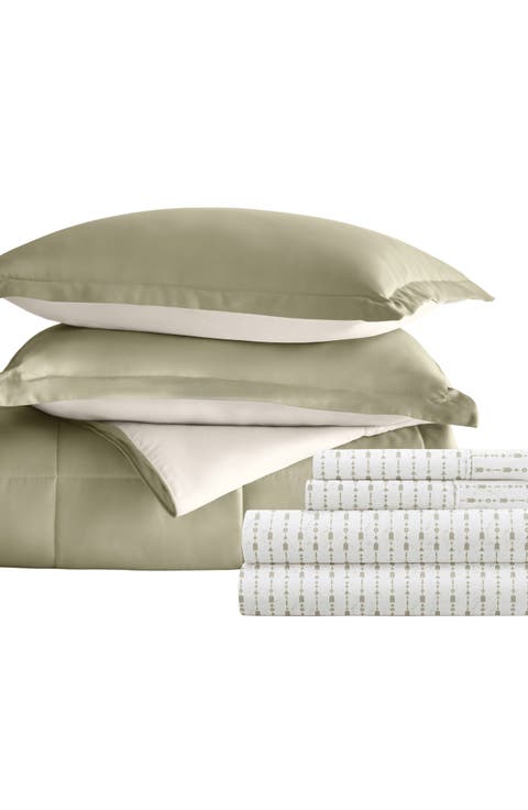 7-Piece Assorted Reversible Comforter Set