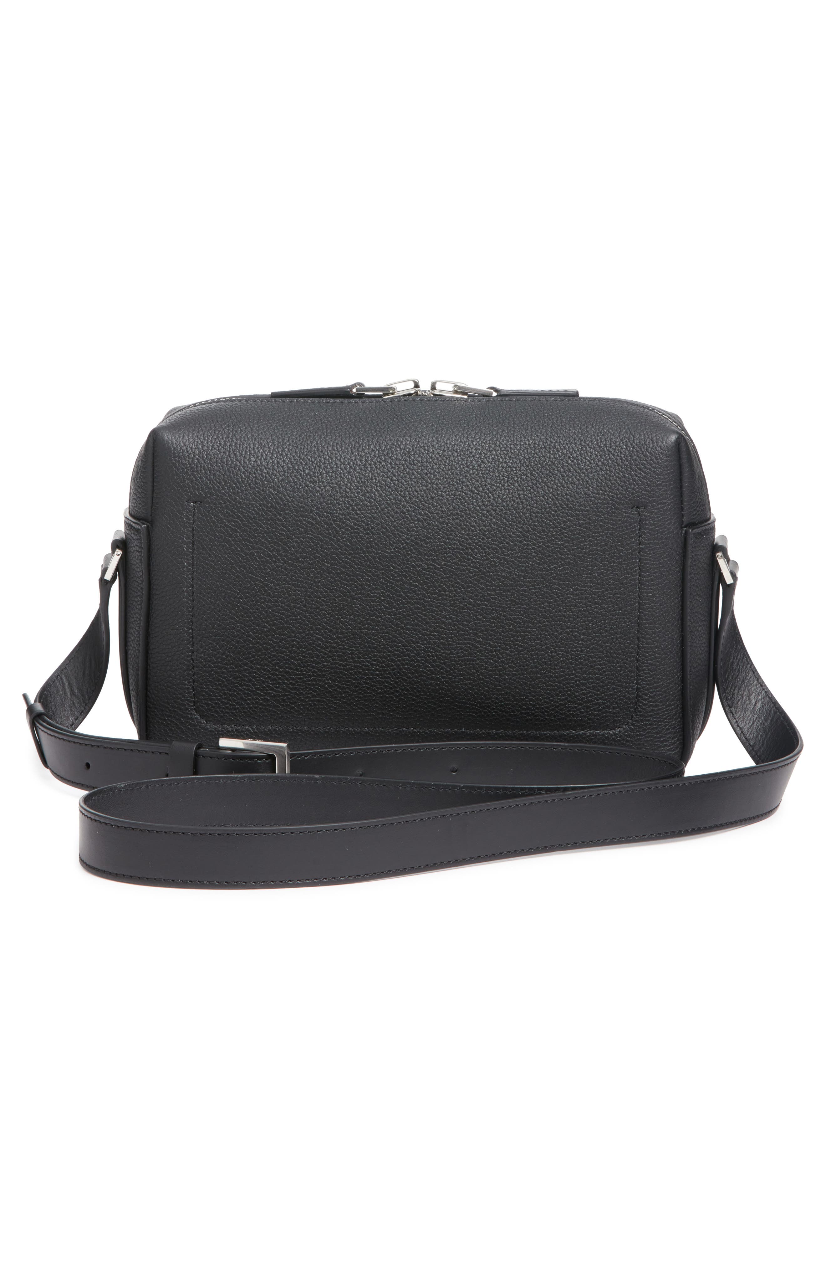TOM FORD Soft Grain Leather Shoulder Bag, Alternate, color, Naa Black