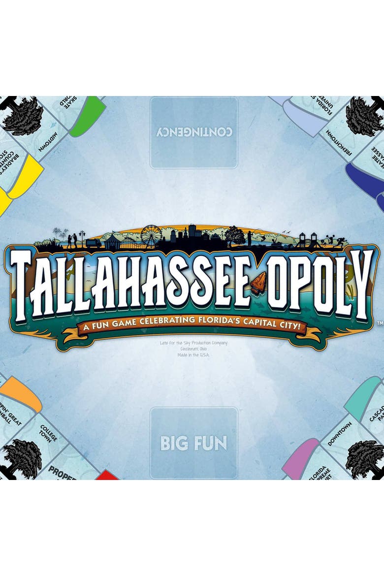 Tallahassee Opoly Board Game, Alternate, color, Multicolored