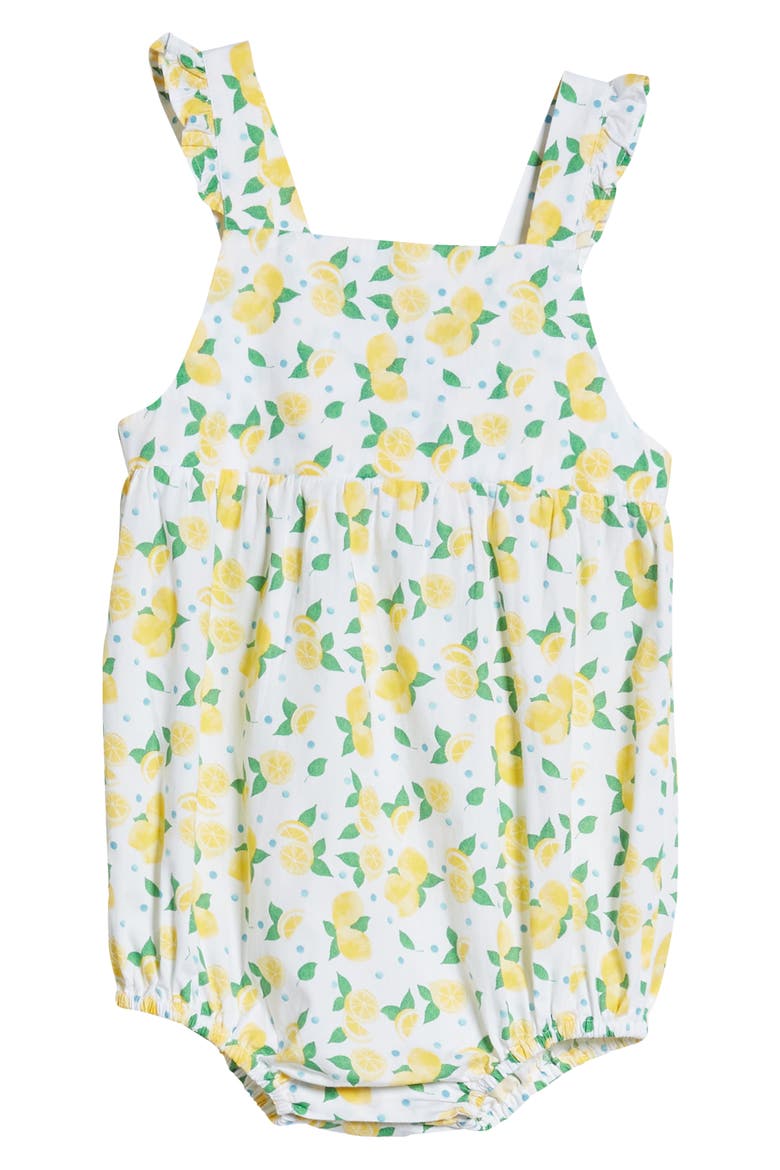 Lemon Drop Bubble Romper, Main, color, WHITE GROUND
