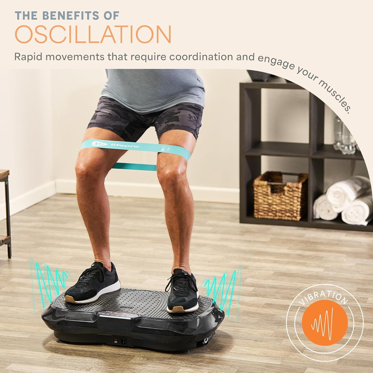 Lifepro Waver Vibration Plate Exercise Machine Whole Body Vibrating ...