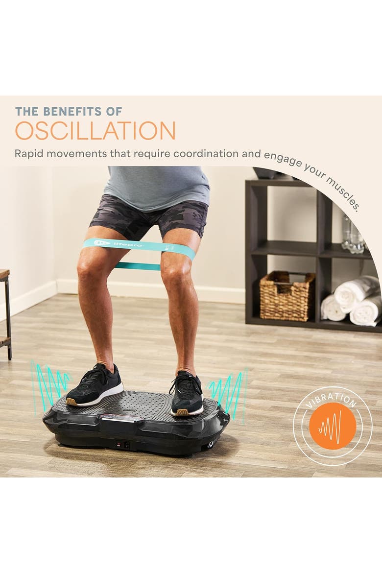 Waver Vibration Plate Exercise Machine Whole Body Vibrating Platform, Alternate, color, Black