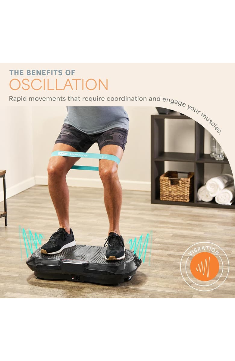 Lifepro Waver Vibration Plate Exercise Machine Whole Body Vibrating Platform, Alternate, color, Black