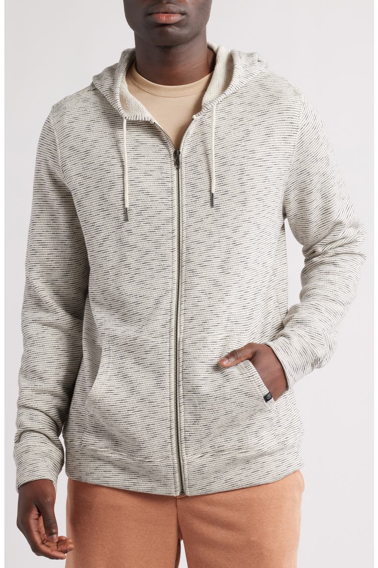 Jordyn Stripe Organic Cotton French Terry Zip Hoodie, Alternate, color, TAPIOCA/ STARGAZER