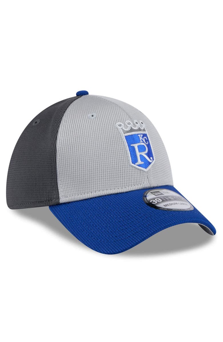 New Era Men's New Era  Gray/Royal Kansas City Royals 2025 Batting Practice 39THIRTY Flex Hat, Alternate, color, 