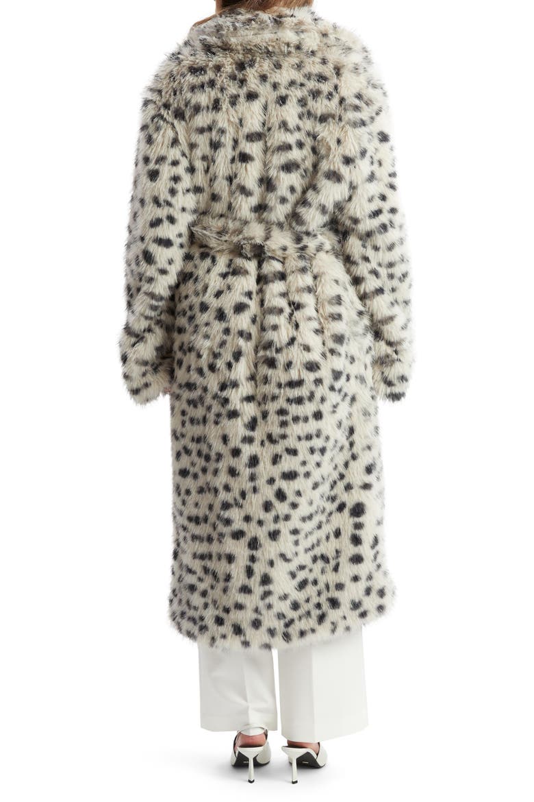 Dorothea Leopard Print Faux Fur Coat, Alternate, color, SNOW LEOPARD