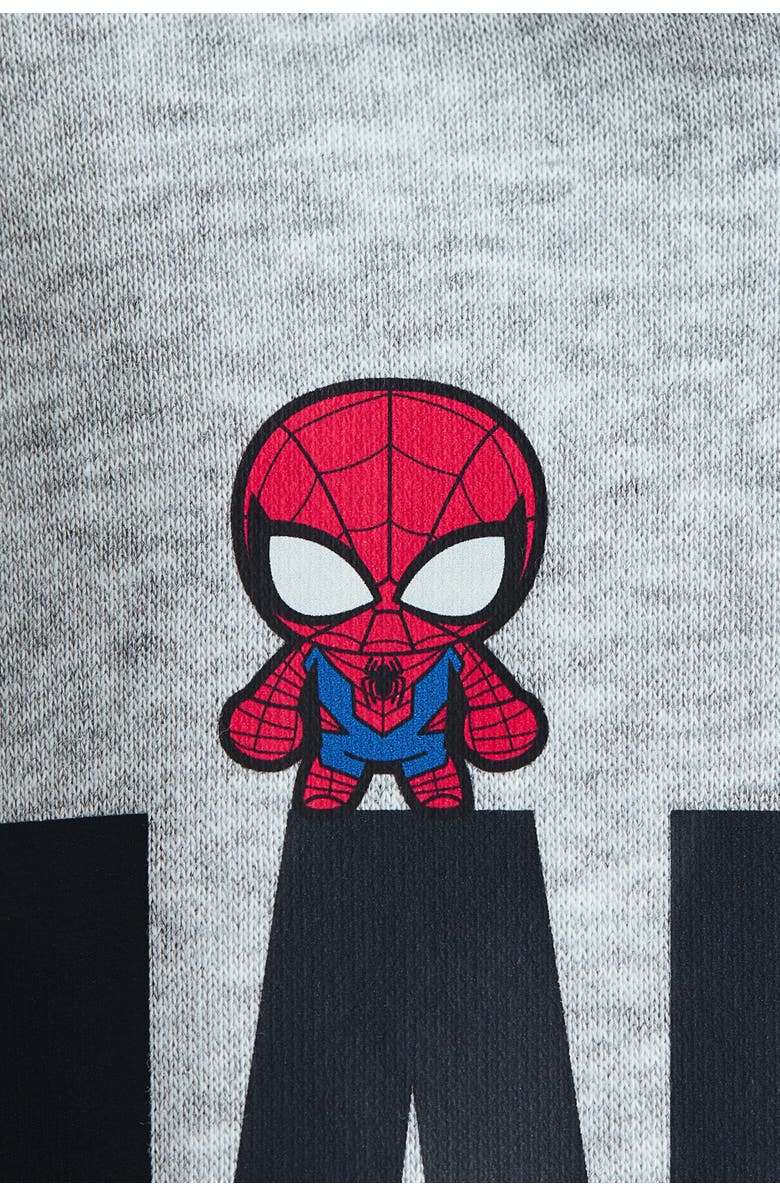 H&M Hoodie with printed motif, Alternate, color, Gray Melange/Marvel Comics