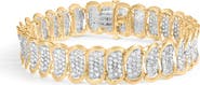Haus of Brilliance 10k Yellow Gold 5.00 Cttw Diamond Oval Banded Link Bracelet   Inches