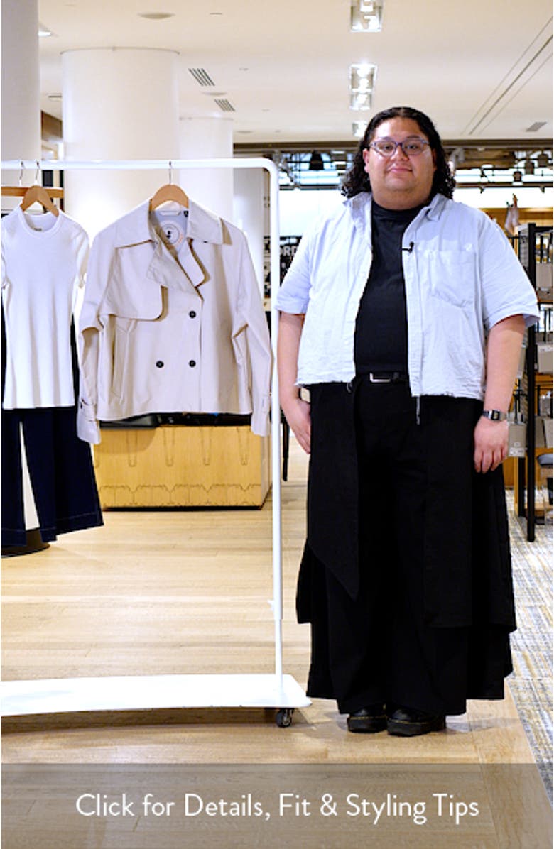 Garbo Waterproof Crop Trench Coat, sales video thumbnail