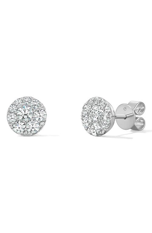 Hearts On Fire Tessa Circle Stud Earrings In 1.00 Ctw White Gold/diamond