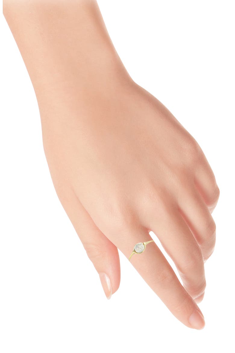 Semi-Precious Round Drusy Ring, Alternate, color, GOLD
