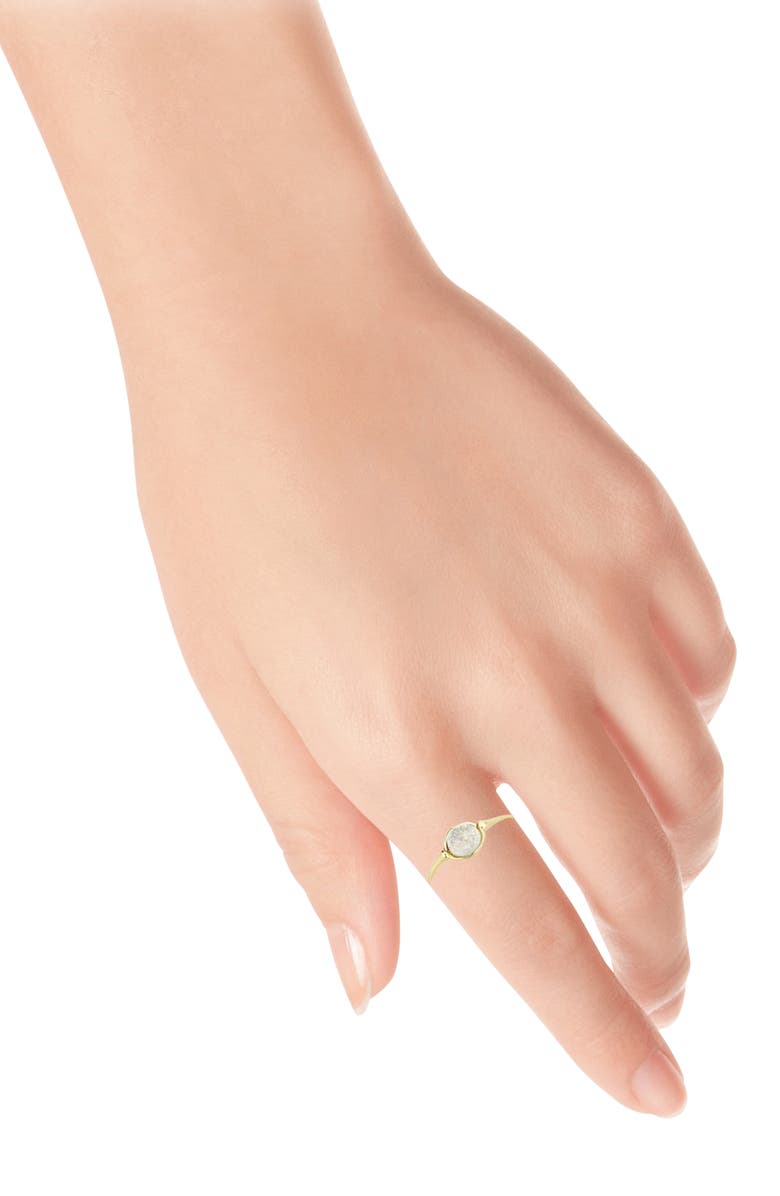 Covet Semi-Precious Round Drusy Ring, Alternate, color, Gold