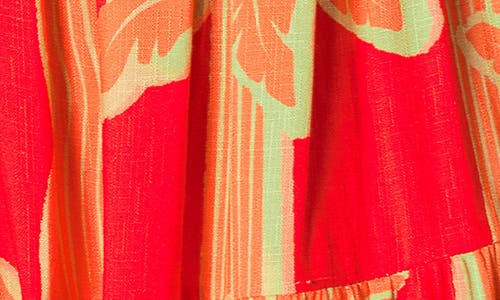 Maaji Emily Palm Print Fit & Flare Dress In Red