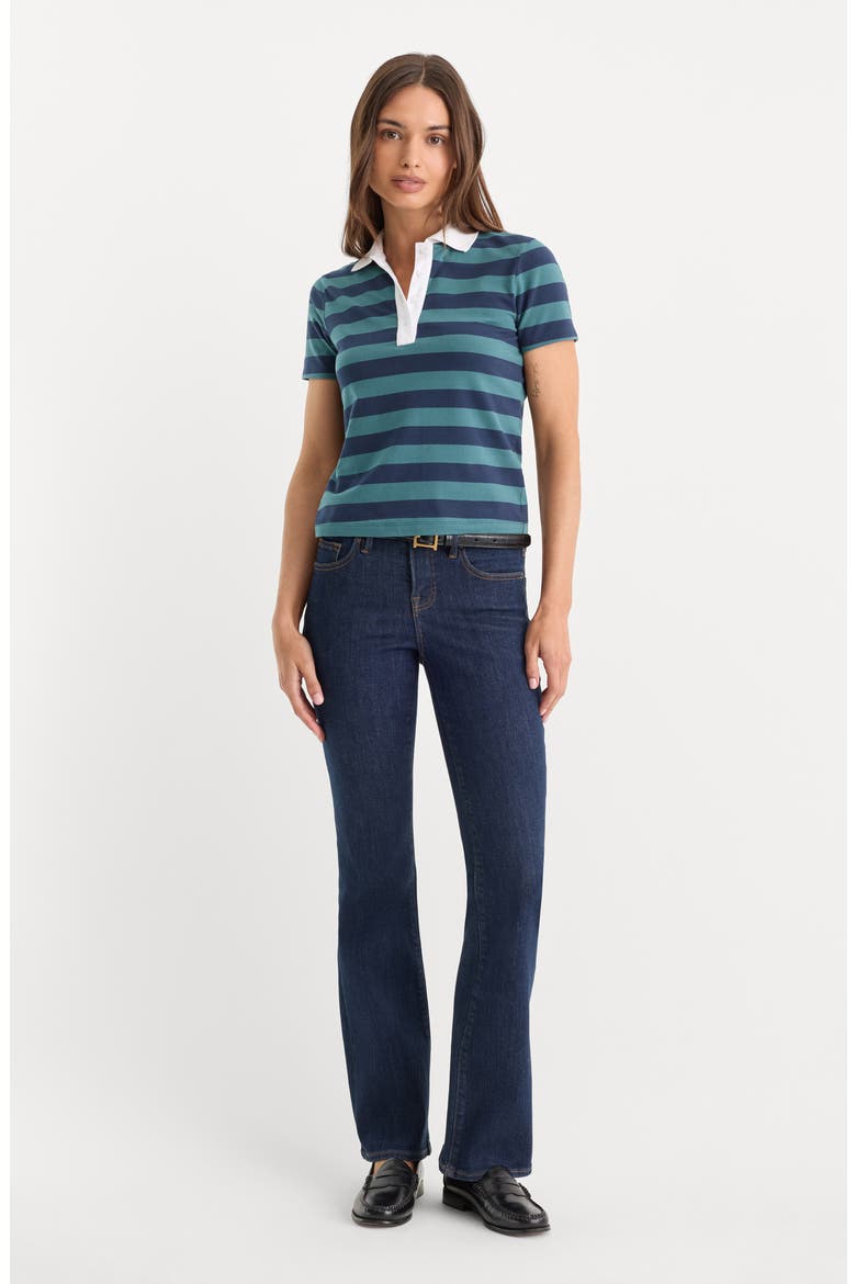 The Easy Polo, Alternate, color, SUMMER STRIPE TEAL