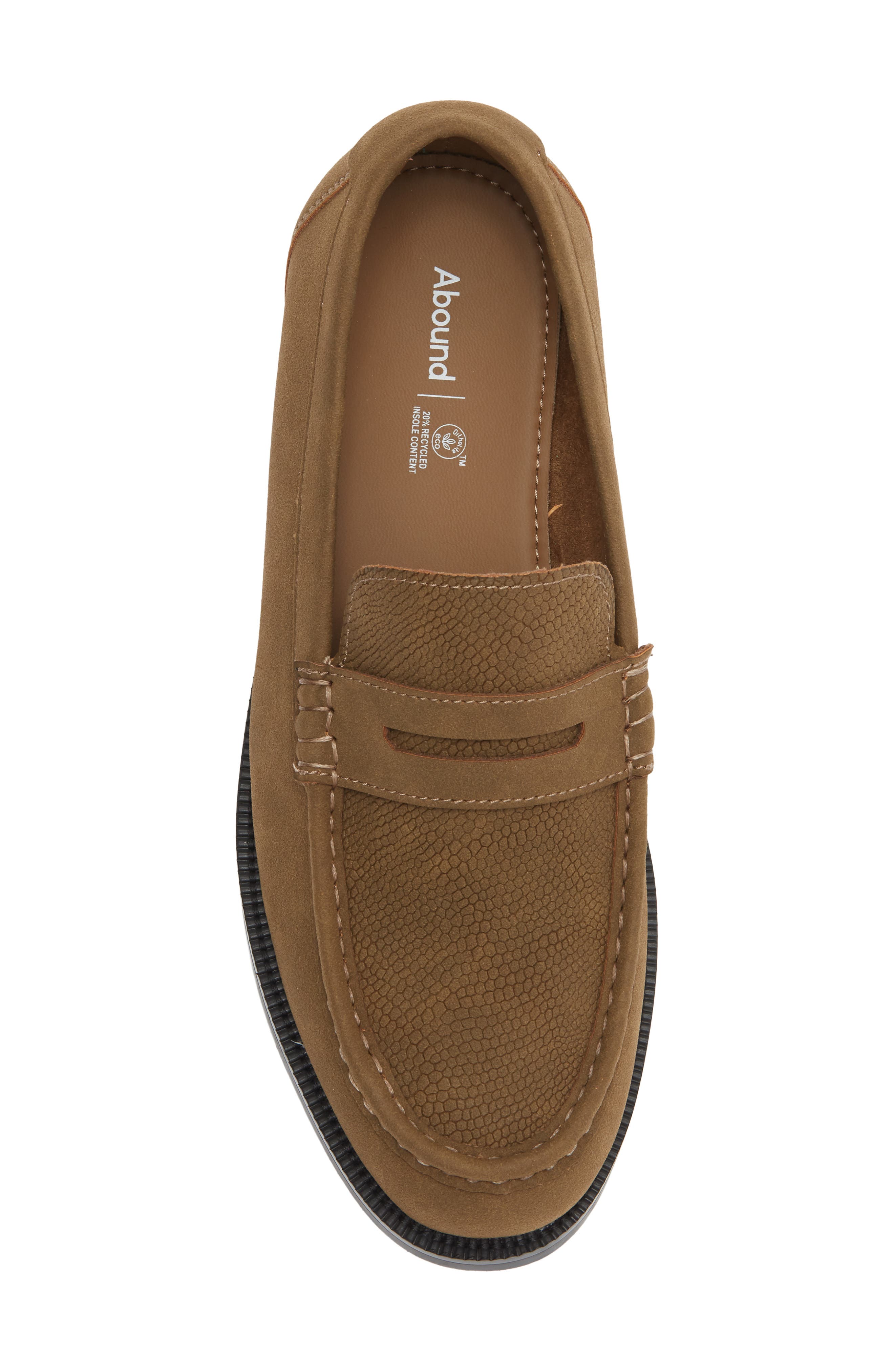 Larkin Embossed Penny Loafer, Alternate, color, BROWN FOXTROT