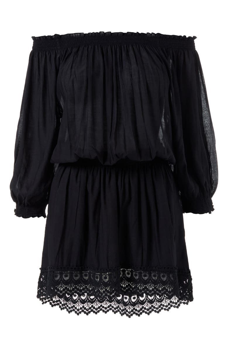 Melissa Odabash Ivy Off the Shoulder Cover-Up Dress, Alternate, color, 