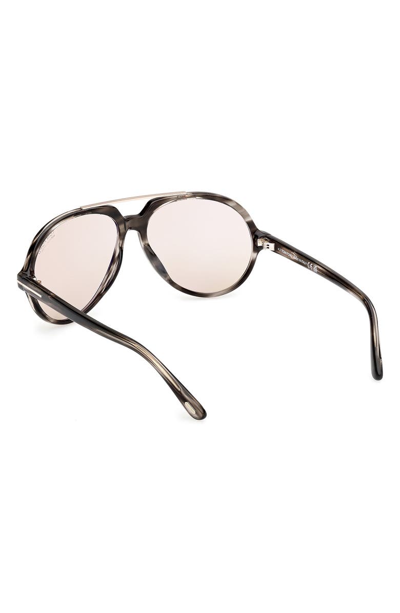 TOM FORD 59mm Aviator Sunglasses, Alternate, color, Havana/ Other / Brown