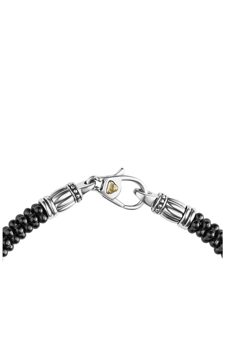 Black & White Ceramic Caviar Bracelet, Alternate, color, BLACK/ GOLD