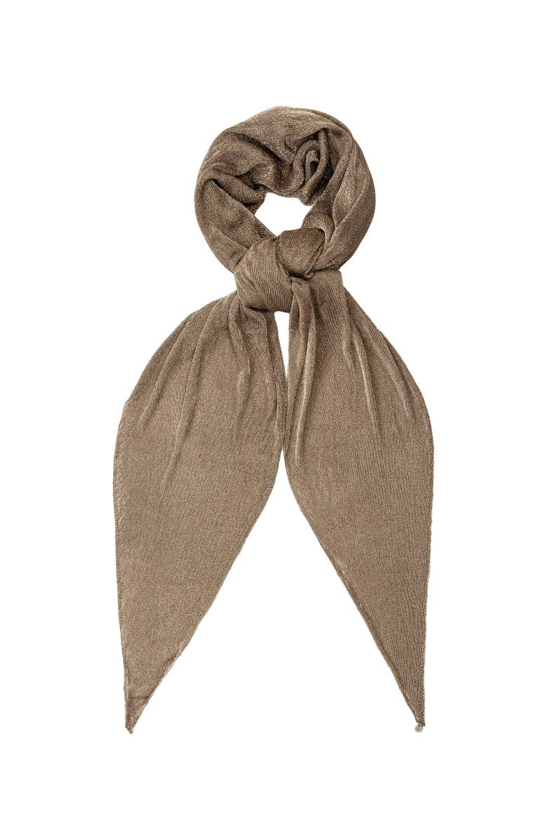 Lauren Ralph Lauren Knitted Diamond Scarf, Main, color, Platino Metallic