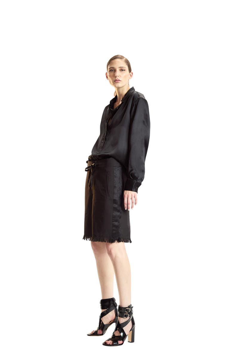 Cynthia Rowley Tuxedo Stripe Shorts, Alternate, color, Black