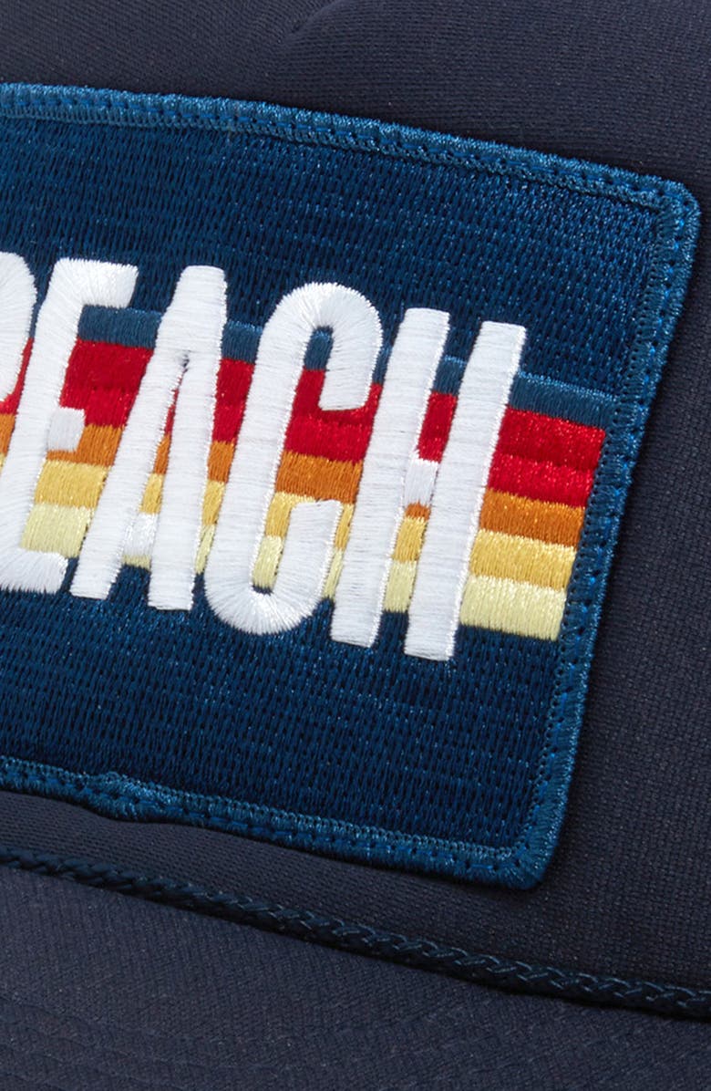 Friday Feelin’ Beach Patch Trucker Hat, Alternate, color, Navy