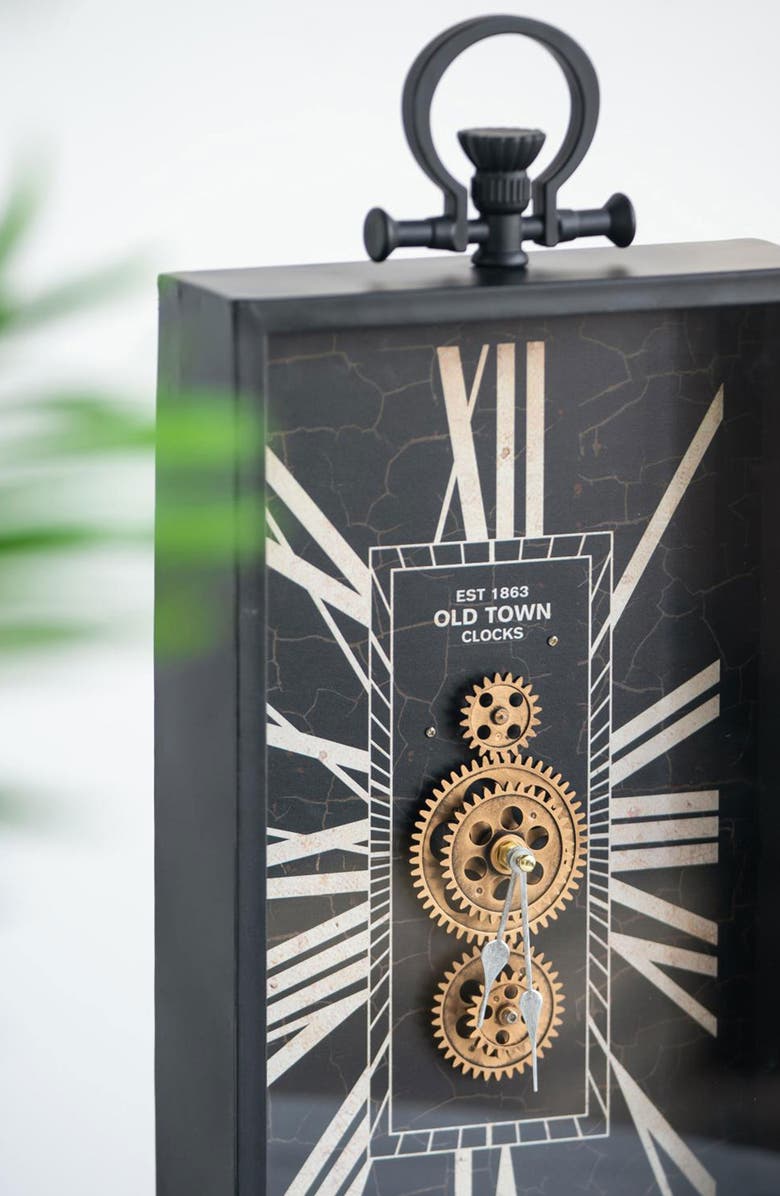 A & B Home Decorative Vertical Gear Table Clock, Alternate, color,