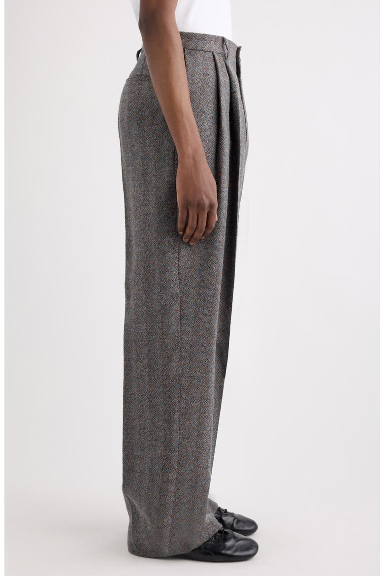 Panrom Pleated Wool Pants, Alternate, color, TURQUOISE