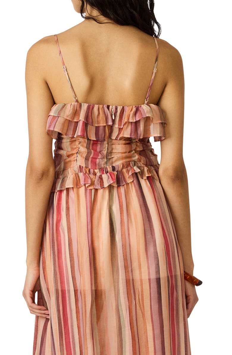 Steve Madden Shilloh Stripe Ruffle Camisole, Alternate, color, Stripe Multi