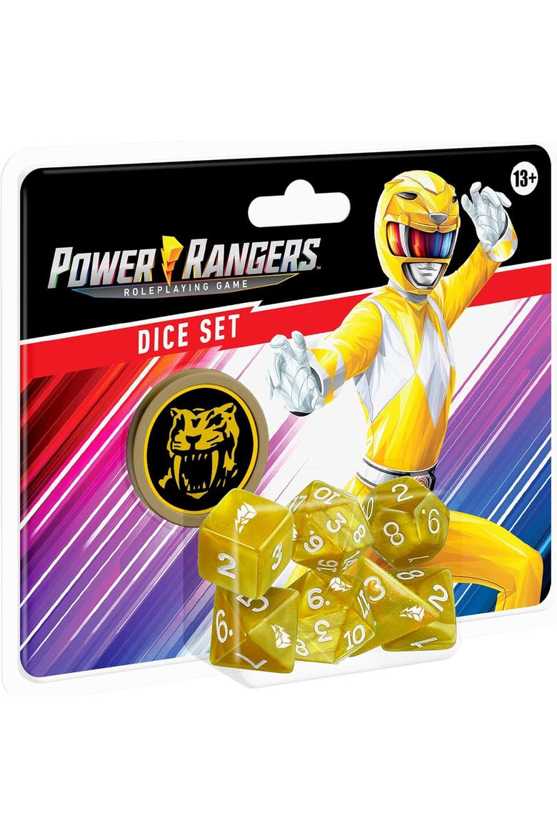 Power Rangers Roleplaying Game Yellow Dice Set, Main, color, Yellow