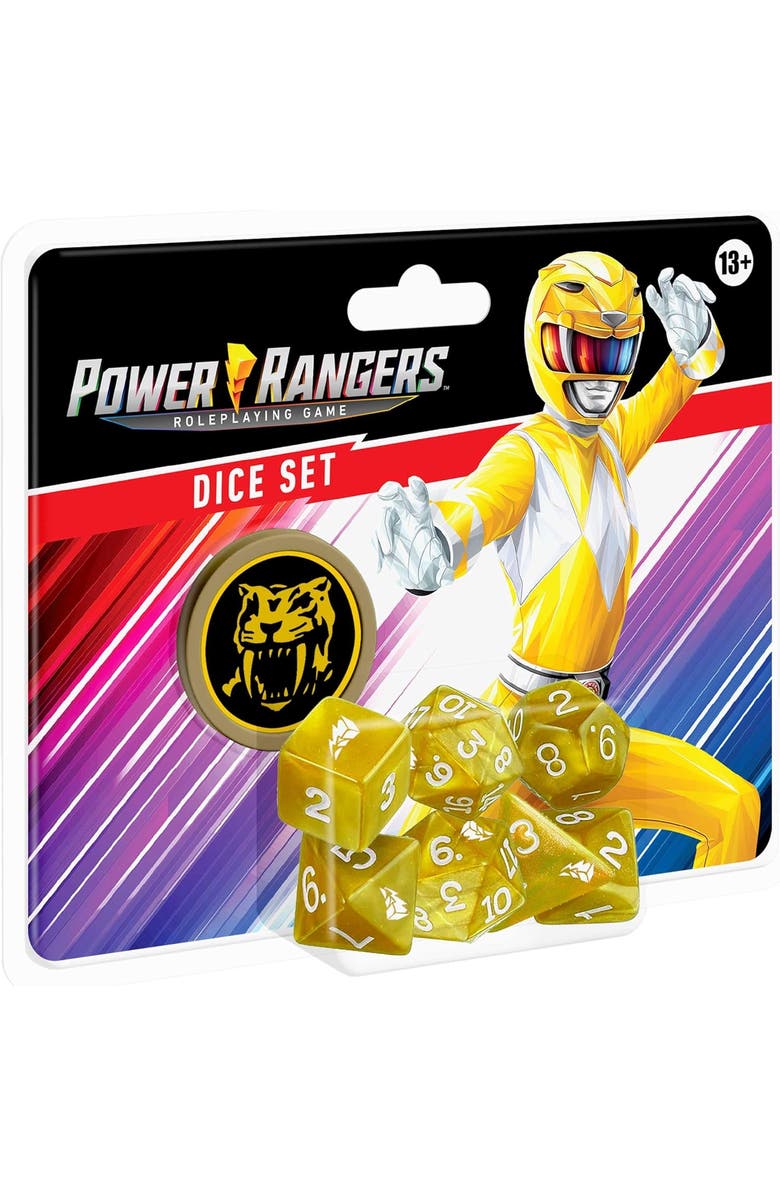 Renegade Game Studios Power Rangers Roleplaying Game Yellow Dice Set, Main, color, Yellow