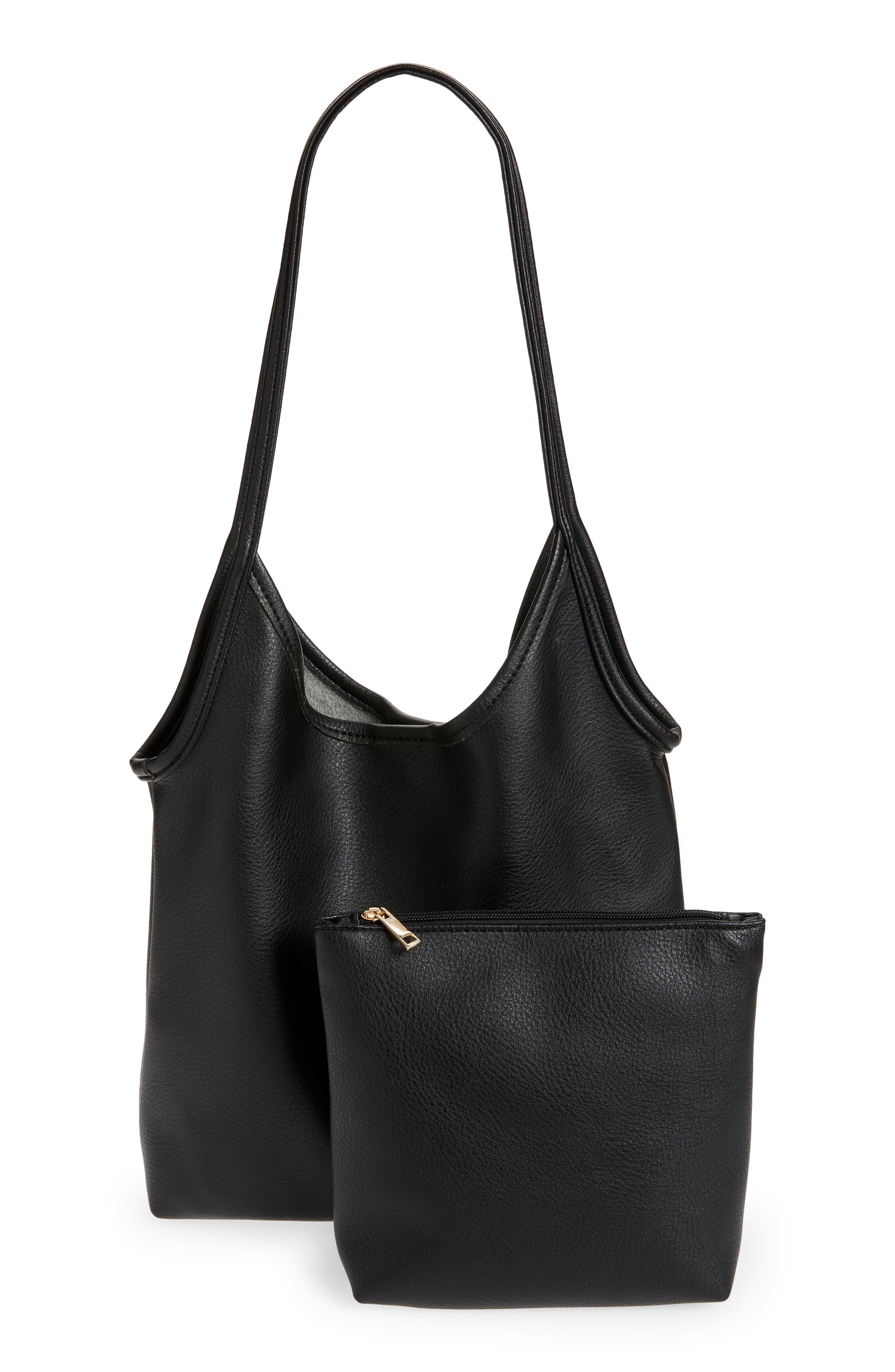 Street Level Slouchy Faux Leather Tote, Alternate, color, 