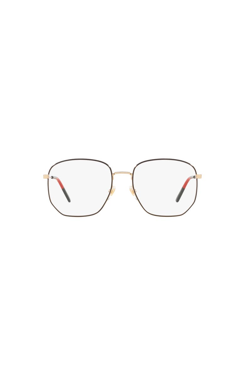 56mm Rectangle optical glasses, Alternate, color, Gold/ Black