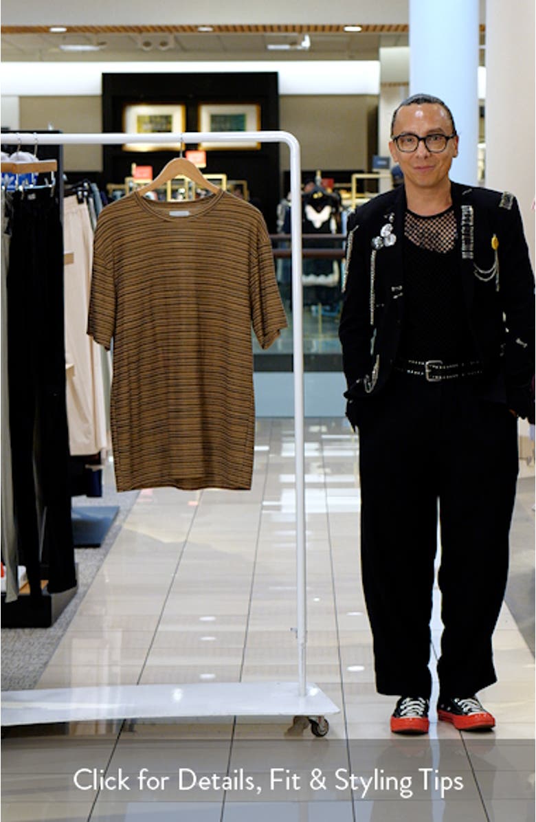 Oversize Stripe Cotton T-Shirt, sales video thumbnail