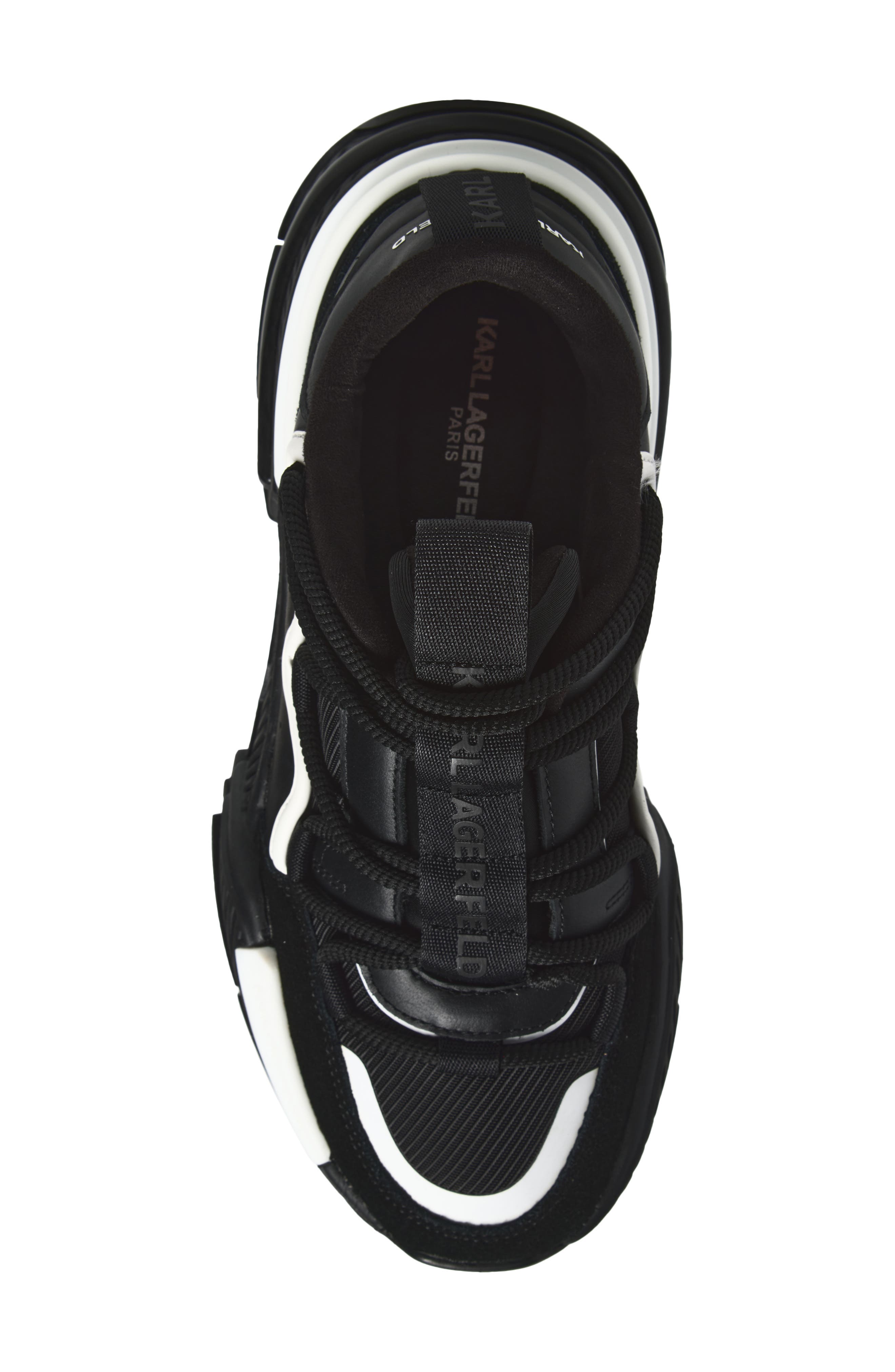 Mixed Media Sneaker, Alternate, color, BLACK