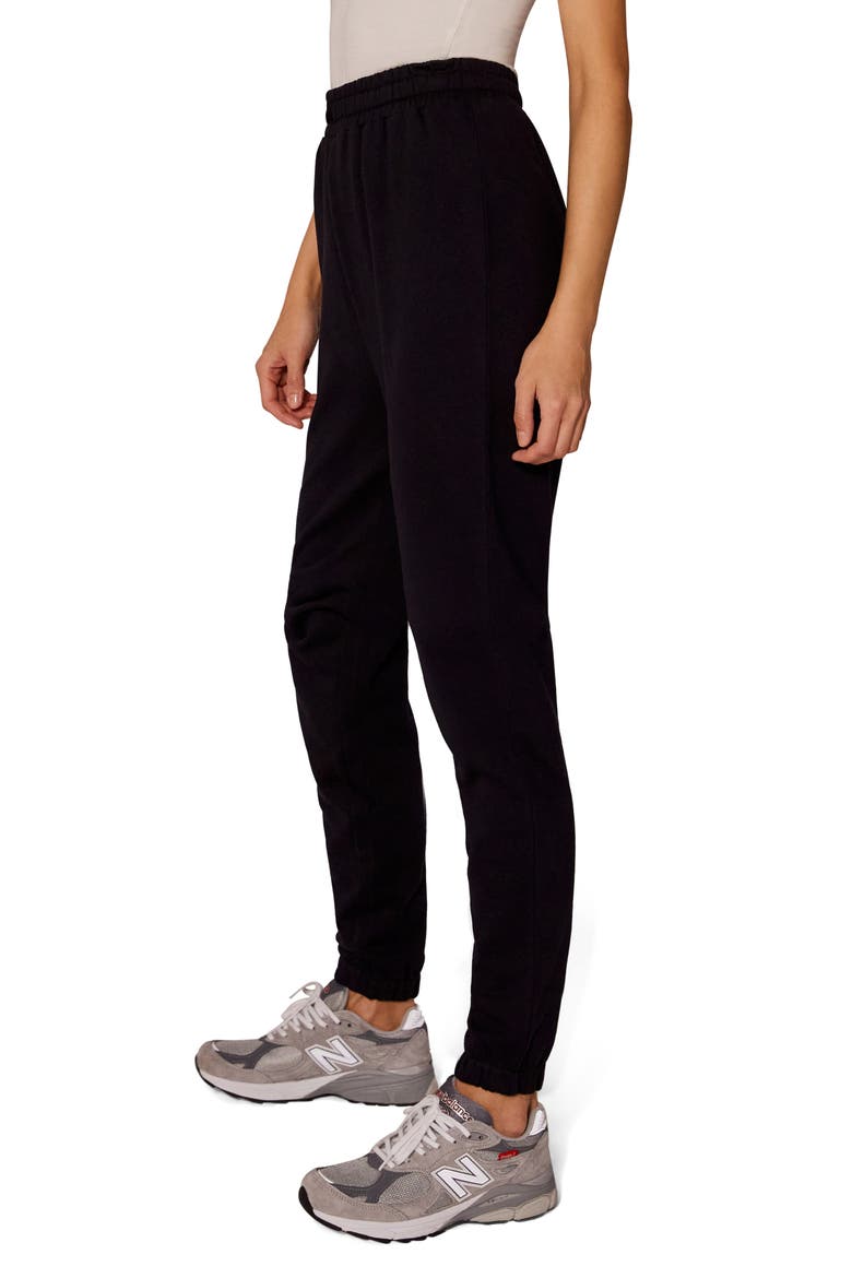 The Sara High Waist Joggers, Alternate, color, BLACK