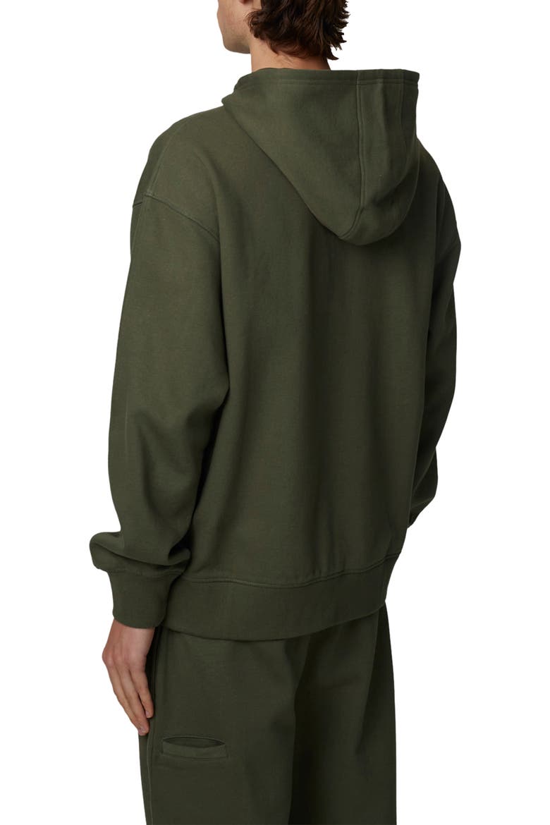 Oversized Halftone Hoodie, Alternate, color, Green