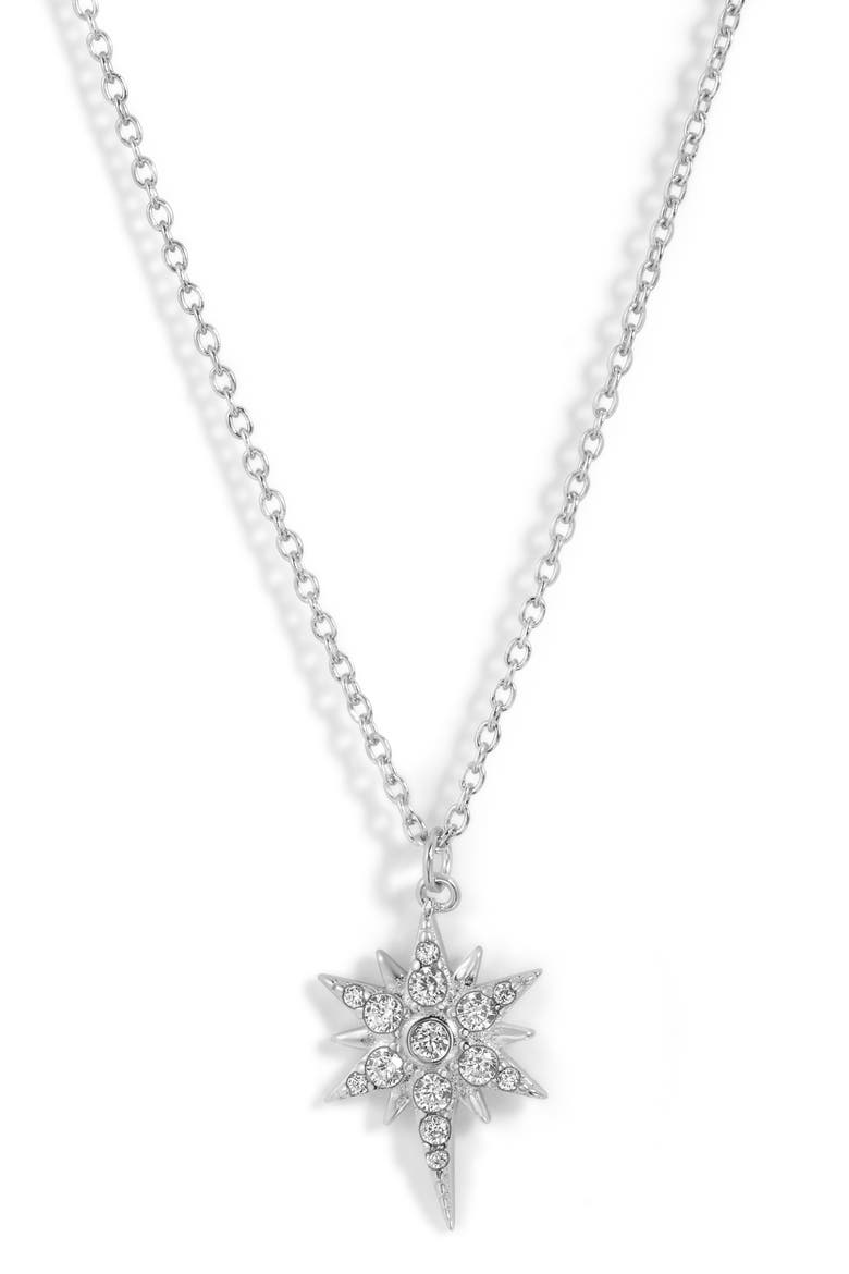 Starburst Necklace, Main, color, Silver