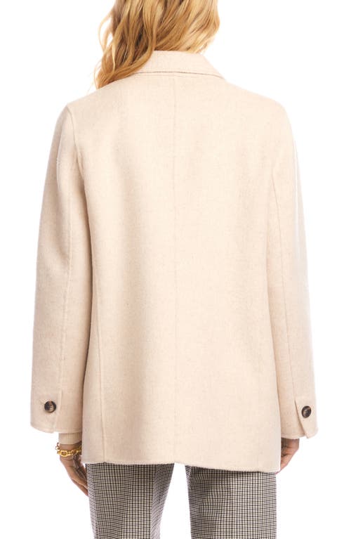Karen Kane Brushed Wool Blend Blazer In Neutral